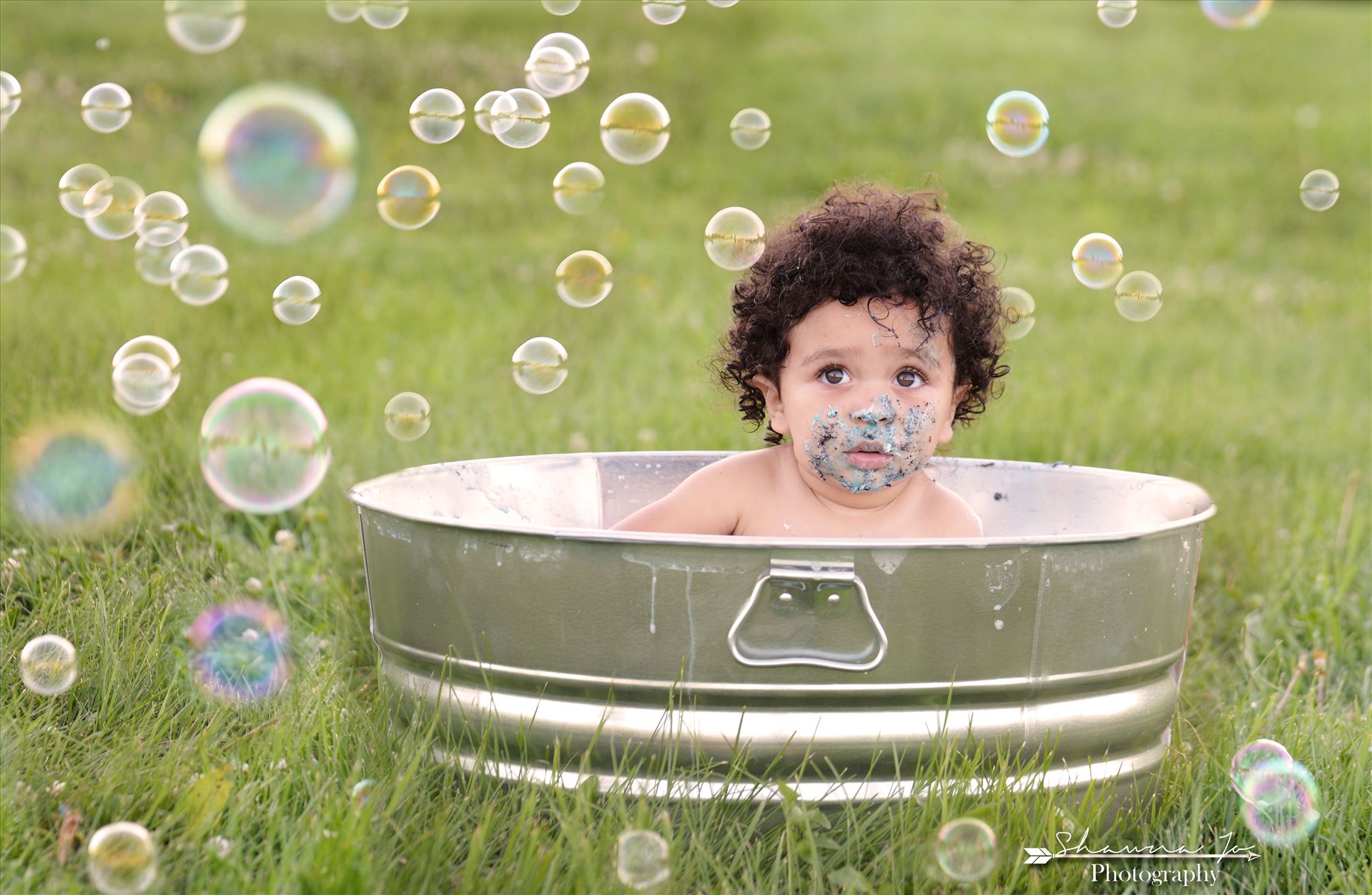 Rub a Dub Dub.jpeg - Rub a dub dub, look at this cutie in a tub! by Shawna Jo Photography